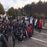 スキー宿泊へ出発です。
