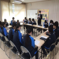 ２月５日（水）　小中連携あいさつ運動 事前指導