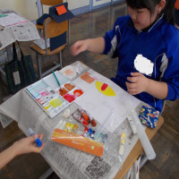 ３年生図画工作科　ふしぎなのりもの