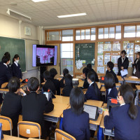２月１４日（金）　１年生　授業参観、家庭教育学級閉級式
