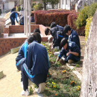 ３／７（金）岩瀬東中学校３年生の奉仕作業