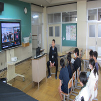 岩瀬西中、岩瀬小とのオンライン交流会